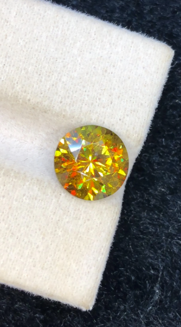 3.20ct Round Fire Sphene – Natural Titanite Gem from Skardu, Pakistan