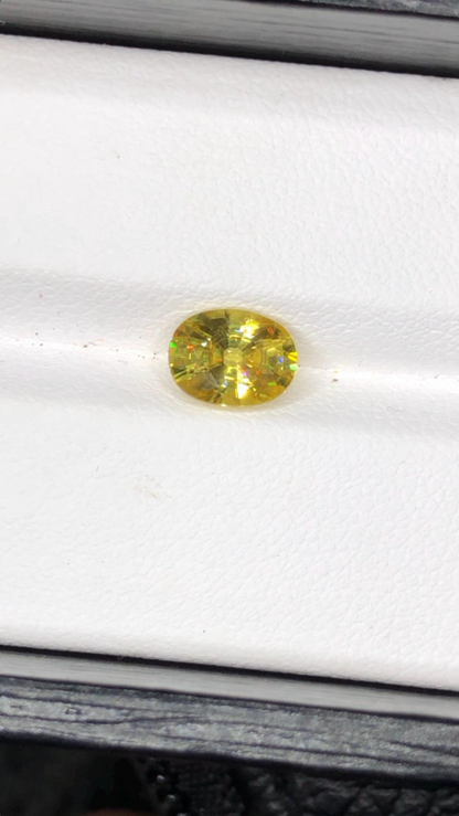 1.45ct Oval Fire Sphene – Natural Titanite Gemstone from Skardu, Pakistan