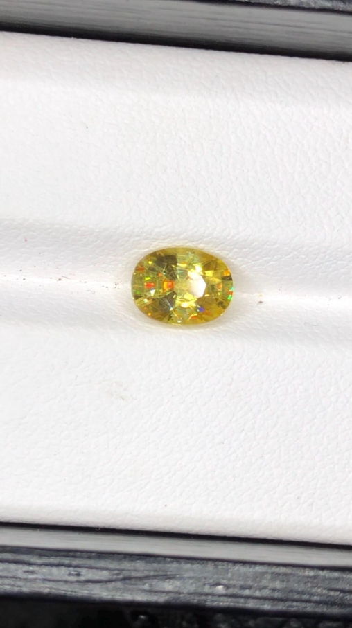 1.45ct Oval Fire Sphene – Natural Titanite Gemstone from Skardu, Pakistan