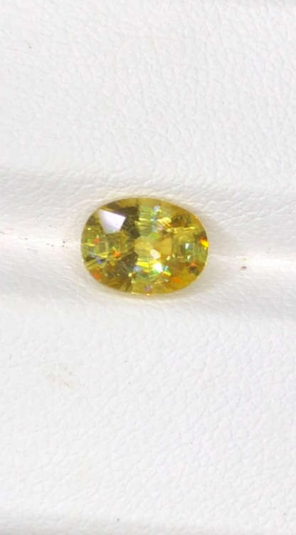 1.45ct Oval Fire Sphene – Natural Titanite Gemstone from Skardu, Pakistan