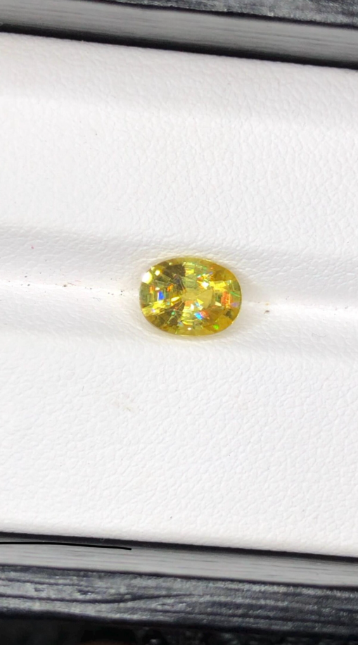 1.45ct Oval Fire Sphene – Natural Titanite Gemstone from Skardu, Pakistan