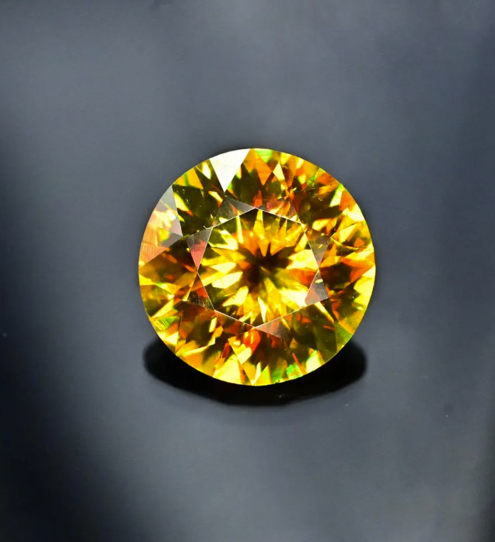 5.85ct Round Fire Sphene – AAA Grade Natural Titanite Gem from Skardu, Pakistan