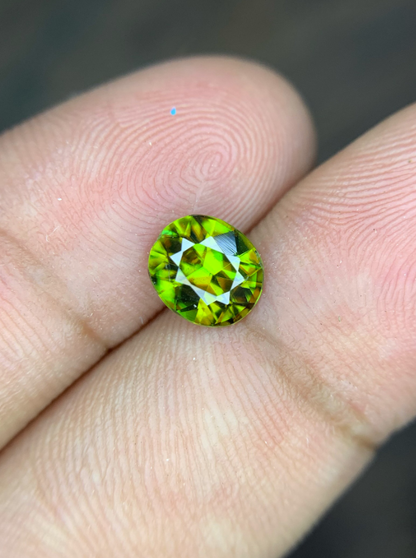 1.15ct Fire Sphene – AAA Grade Oval Cut Titanite Gemstone from Skardu, Pakistan