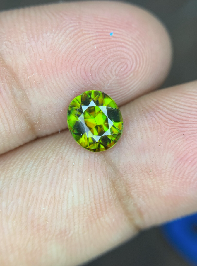 1.15ct Fire Sphene – AAA Grade Oval Cut Titanite Gemstone from Skardu, Pakistan