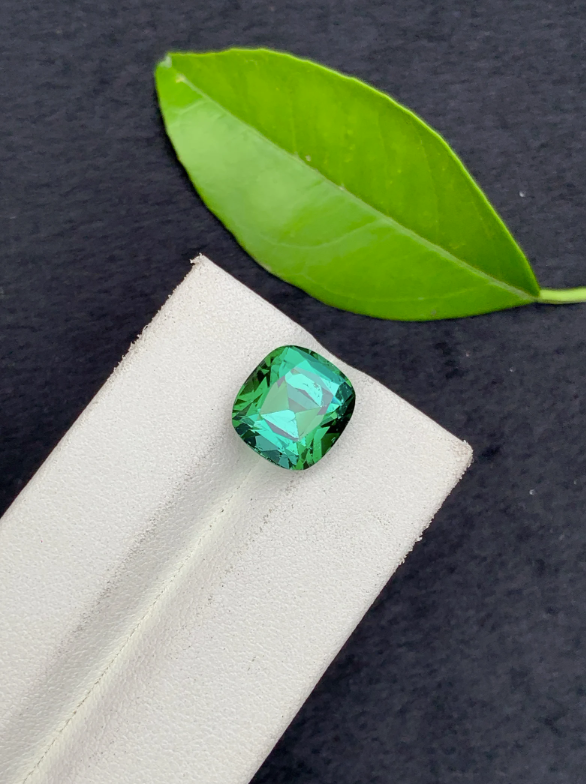 Bluish Green Tourmaline Loose Gemstone Ring making, Bi Color Tourmaline Gemstone, Faceted Tourmaline Stone, Tiffany Blue Tourmaline, 7 CT