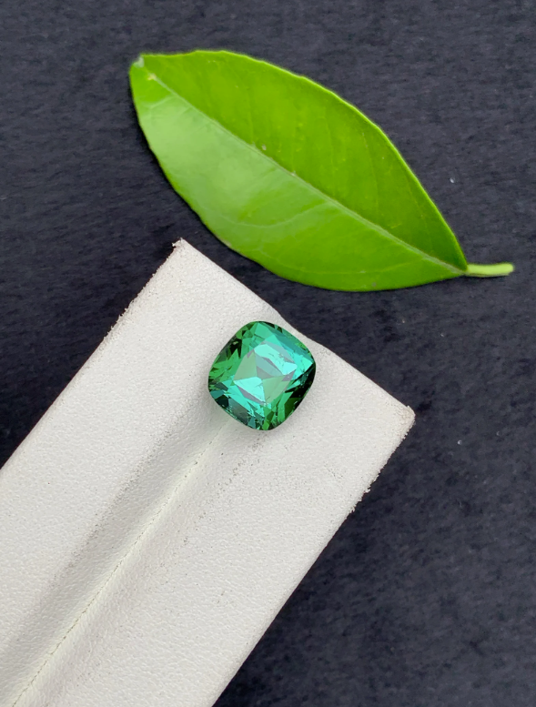 Bluish Green Tourmaline Loose Gemstone Ring making, Bi Color Tourmaline Gemstone, Faceted Tourmaline Stone, Tiffany Blue Tourmaline, 7 CT