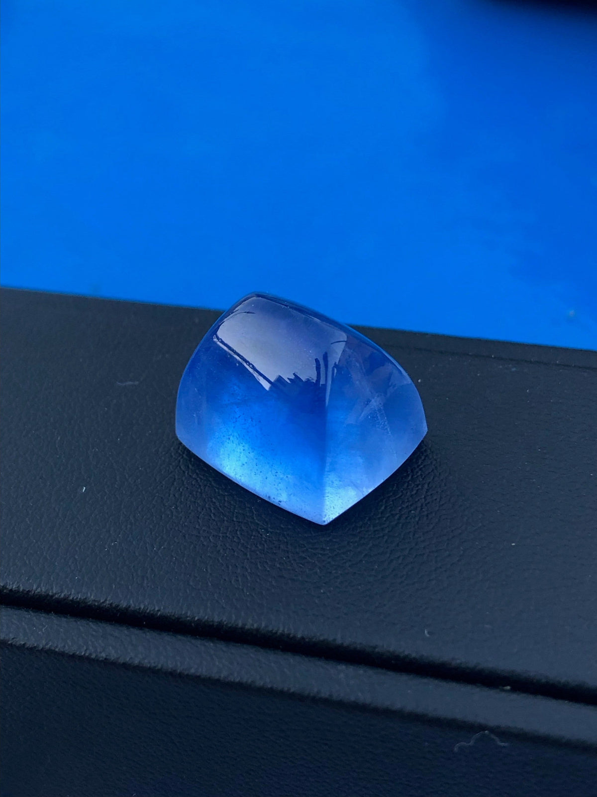 Santa Maria Aquamarine Cabochon: Deep Blue Sugarloaf Gemstone, 31 Carat