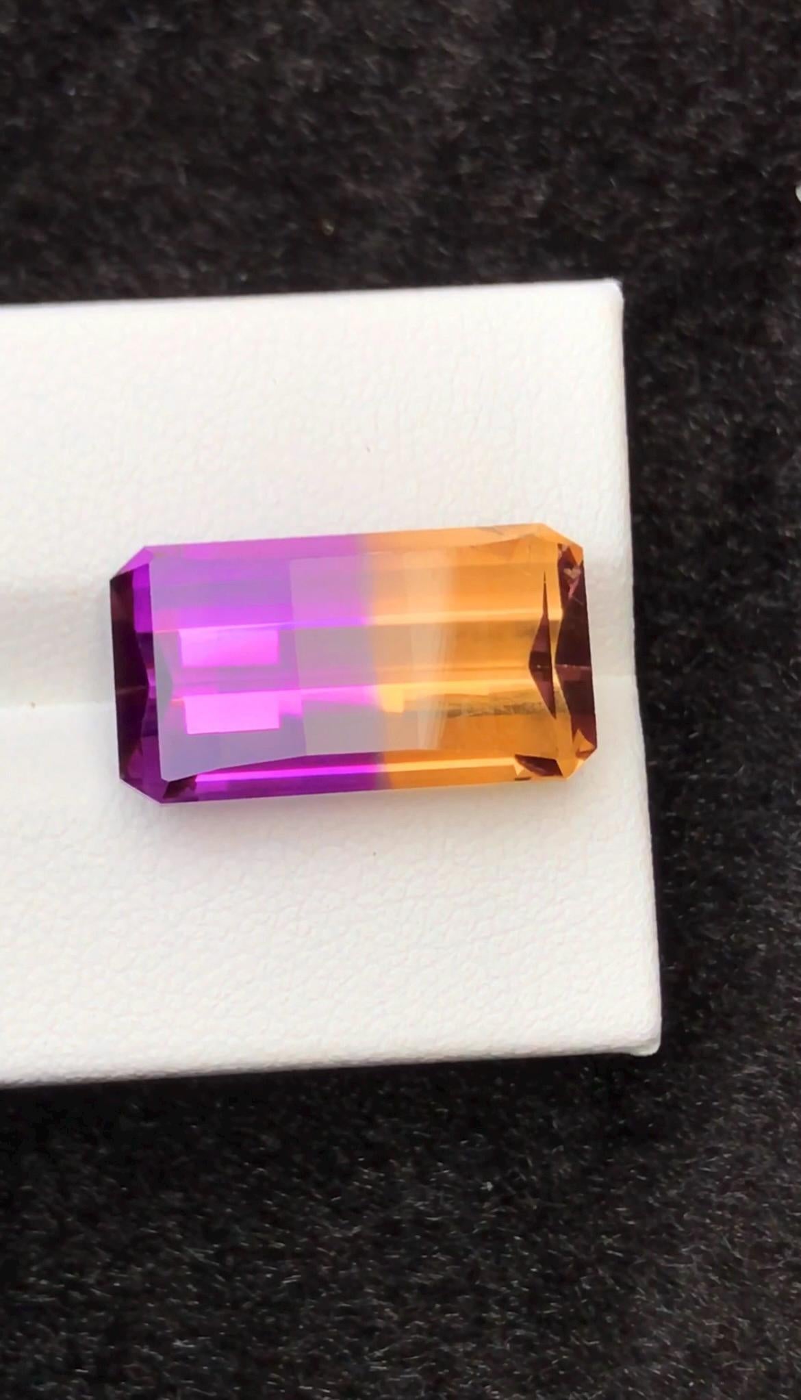 Ametrine 14.50 Carat Pixel Cut Loose Gemstone – from Brazil