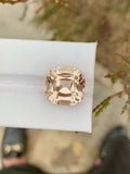 Unheated Imperial Topaz Gemstone: 17.25 CT Natural Yellow Cushion Cut Stone