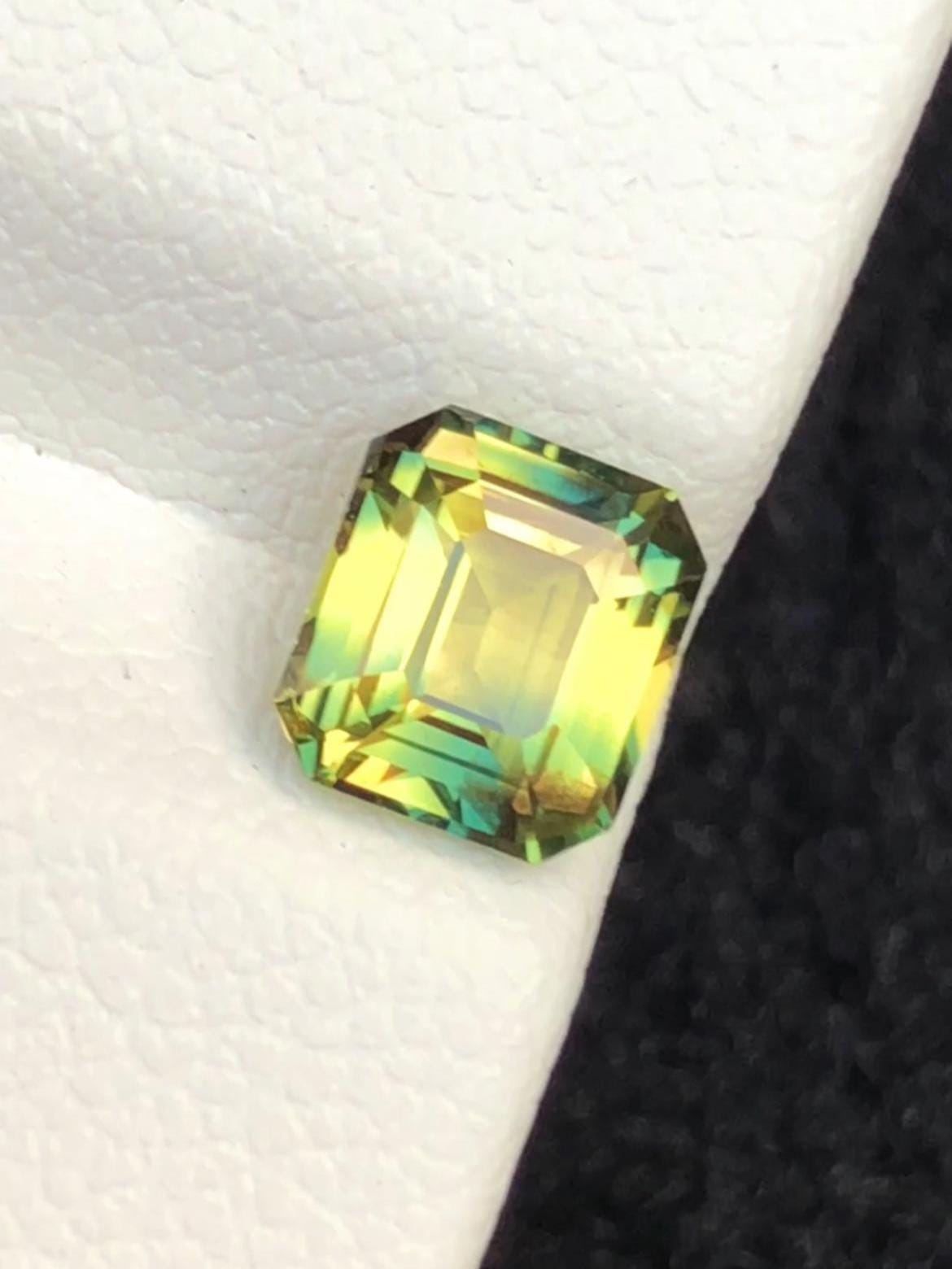 Green Sapphire 1.27ct Octagonal Cut Madagascar No-Heat Certified