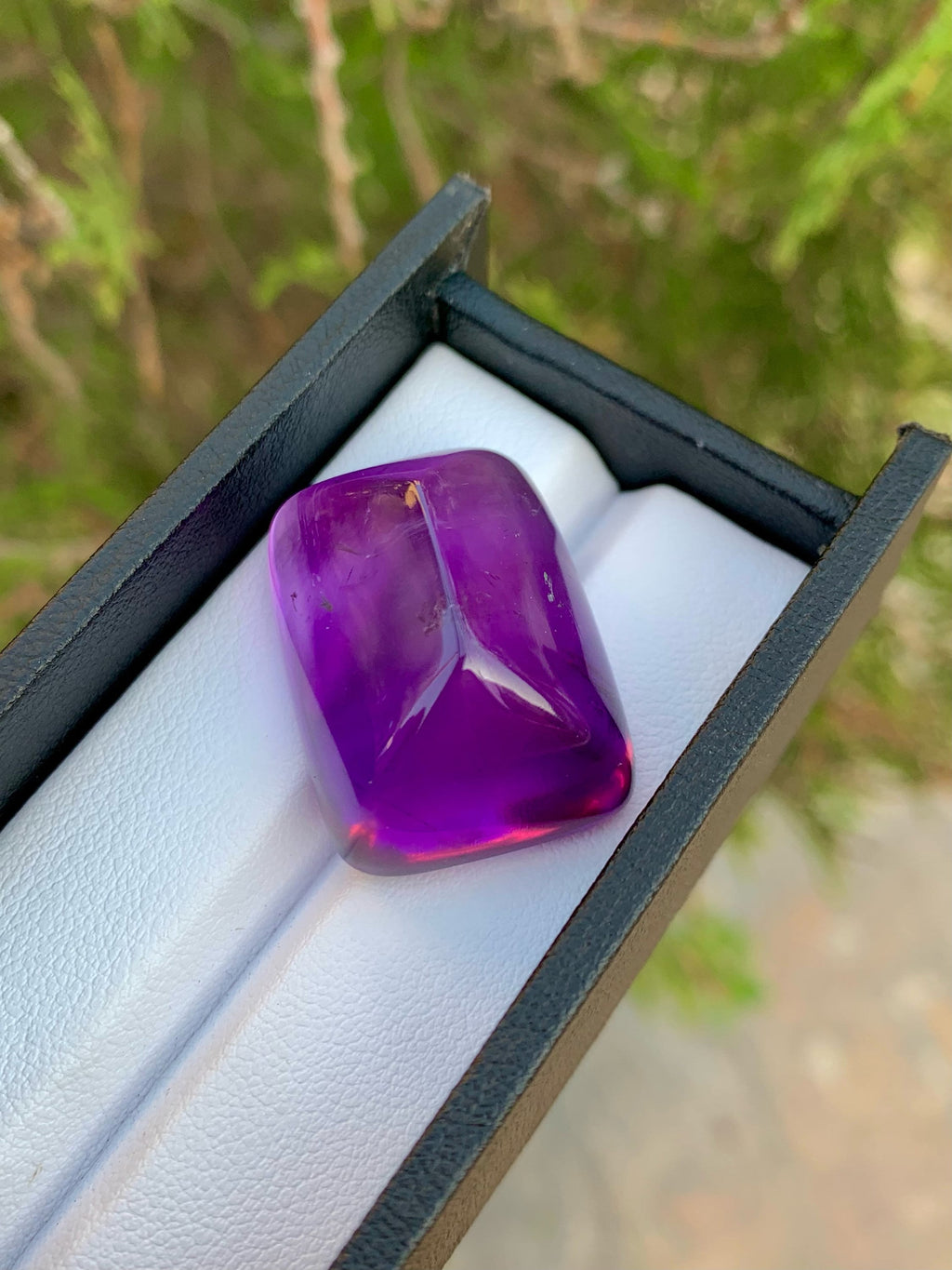 Deep Purple Amethyst Sugarloaf Cabochon: February Birthstone, 66.05 Carat