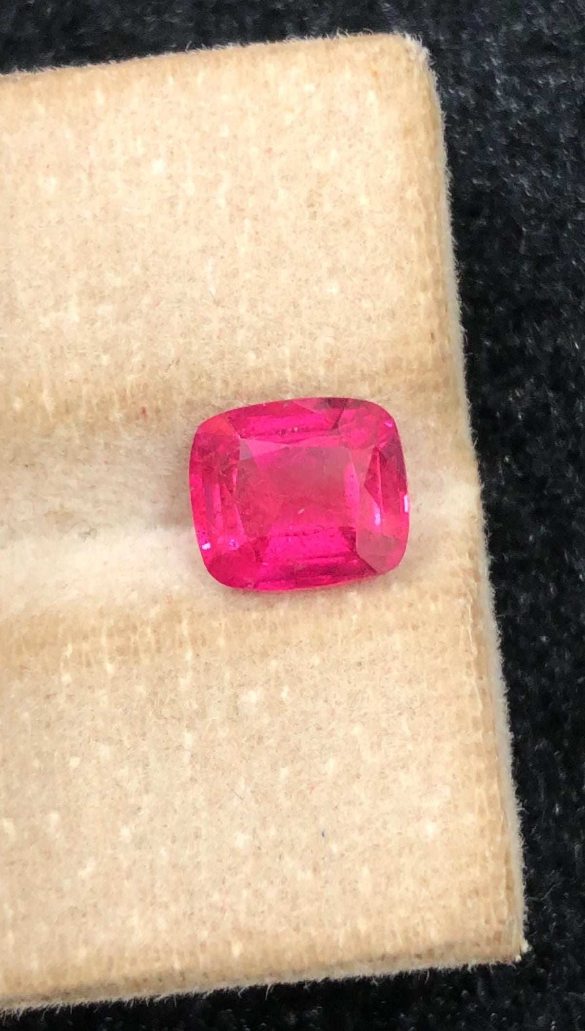 Pink Rubellite 1.70ct Cushion Cut Loose Gemstone from Afghanistan