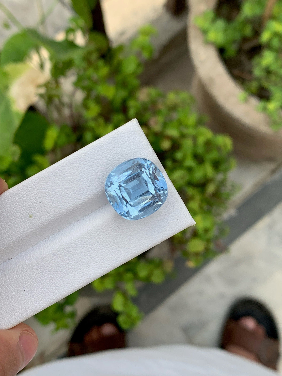 Santa Maria Aquamarine Beryl Gemstone: 17.75 Carat Cushion Cut