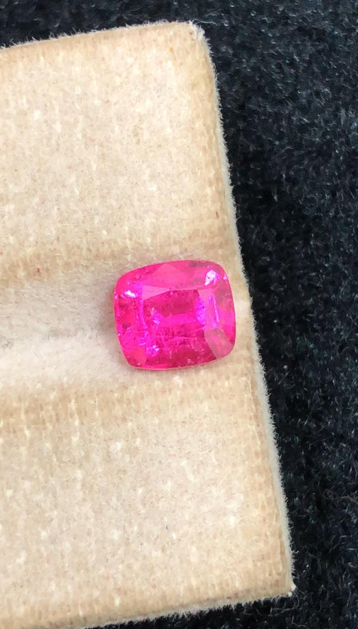 Pink Rubellite Tourmaline 1.20ct Cushion Cut from Afghanistan