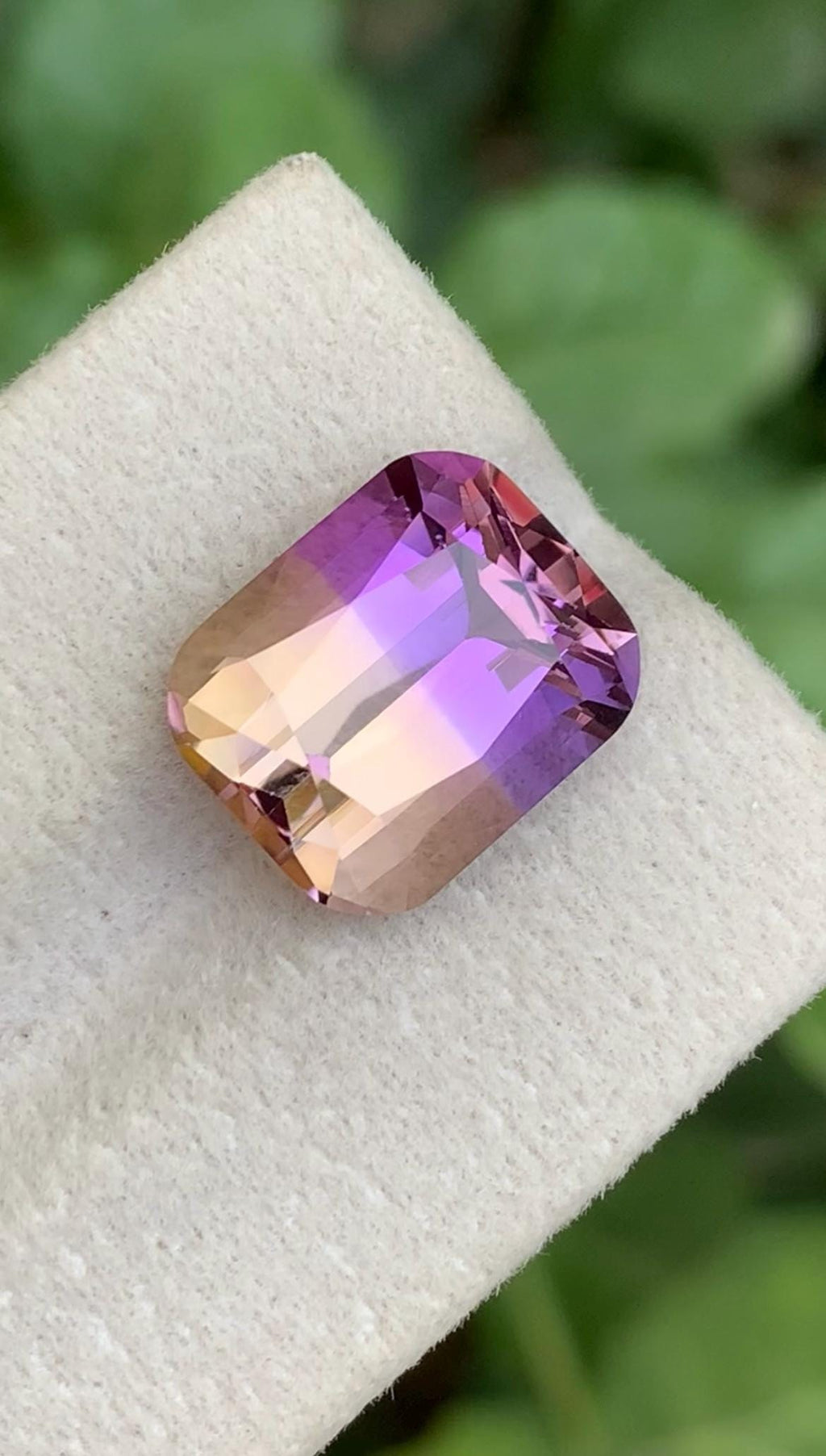 Brazilian Ametrine Gemstone – 8.60ct Cushion Cut Bi-Color Quartz