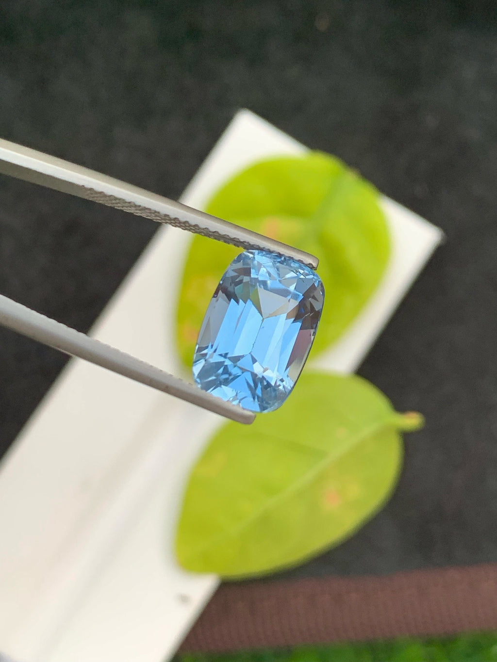 Natural Santa Maria Aquamarine Gemstone: 7.25 CT Cushion Cut, Brazil