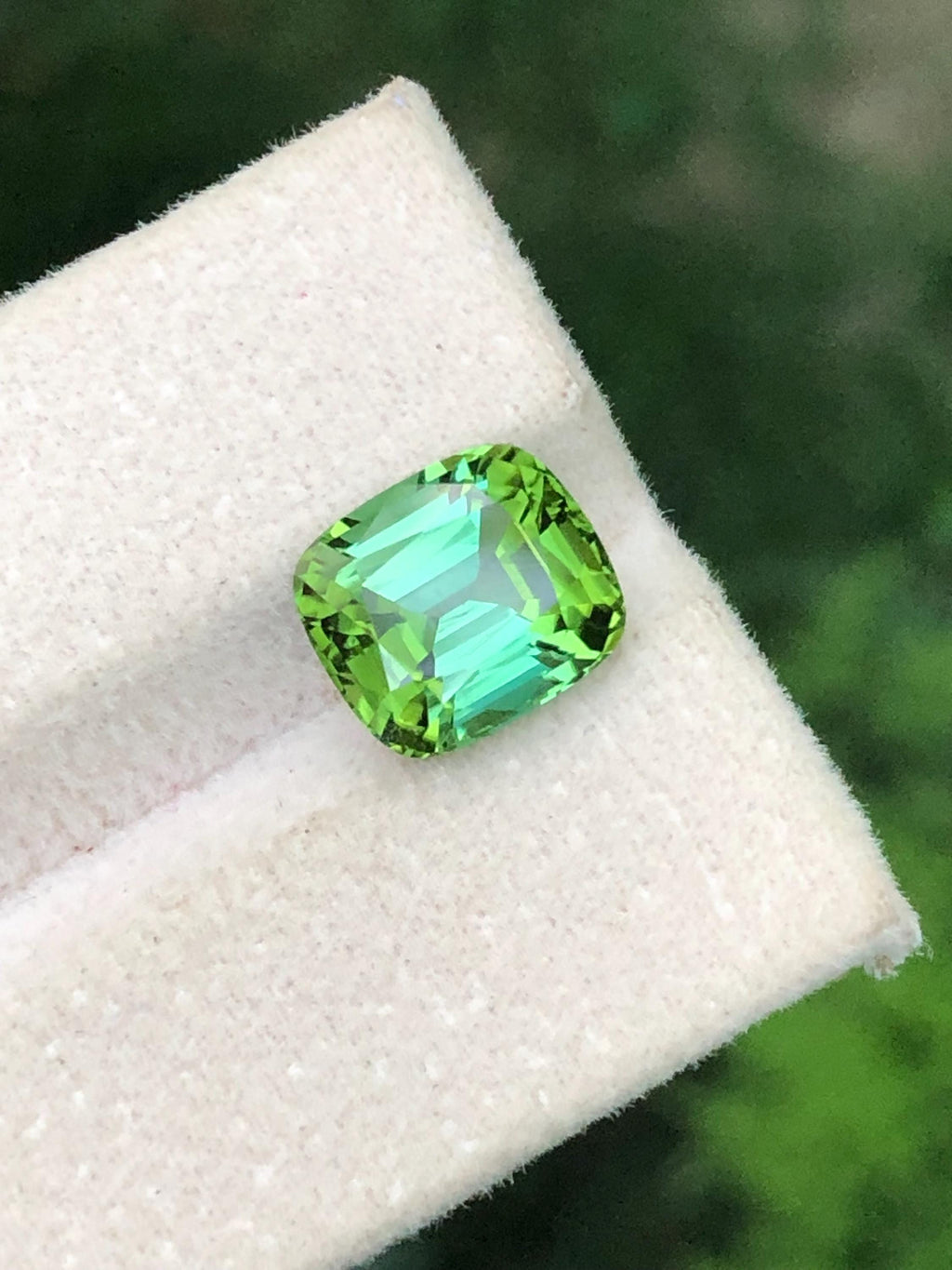 Bluish Green Tourmaline 4.20 Carat Asscher Cut Loose Gemstone