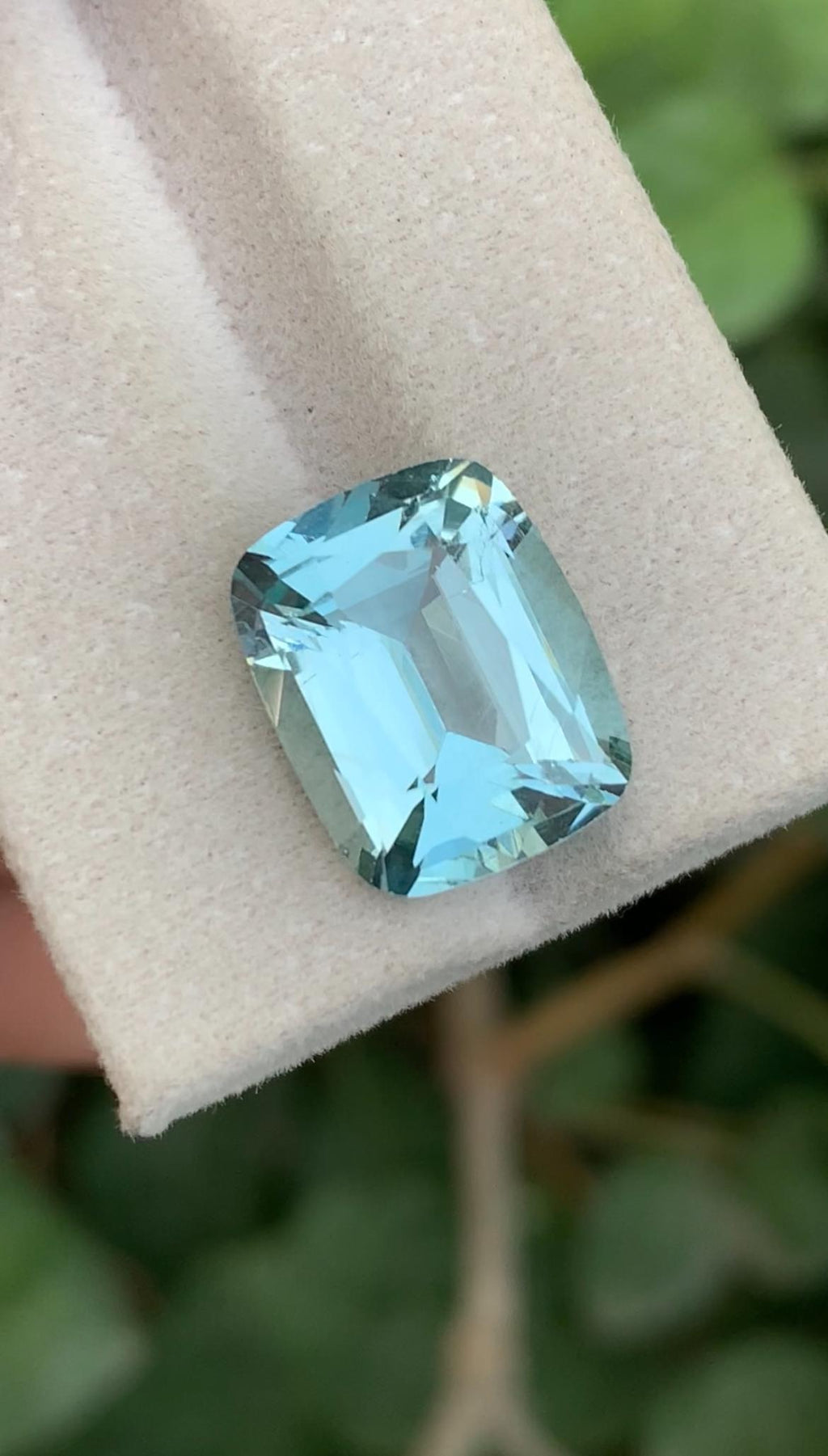Natural Aquamarine 8.05ct Cushion Cut Gemstone from Skardu Pakistan Gemstones