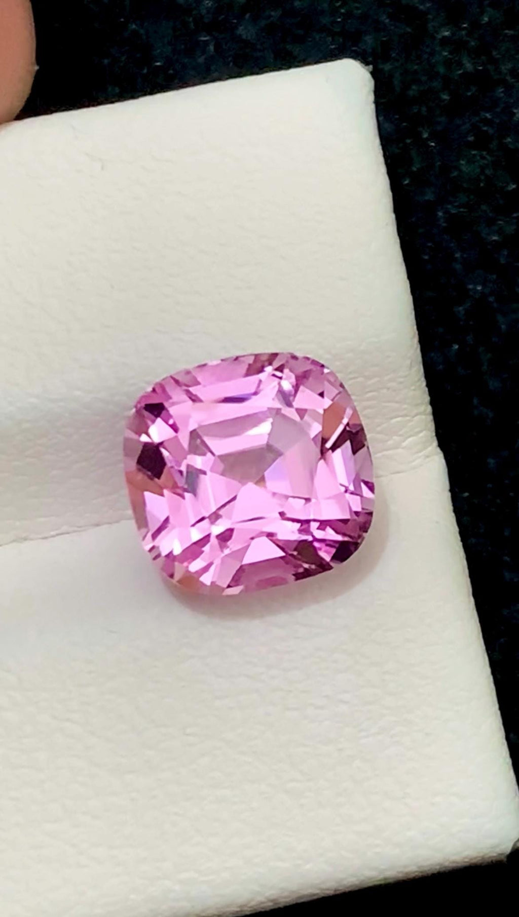 Pink Kunzite 5.05 Carat Cushion Cut Faceted Asscher-Style from Nuristan Afghanistan