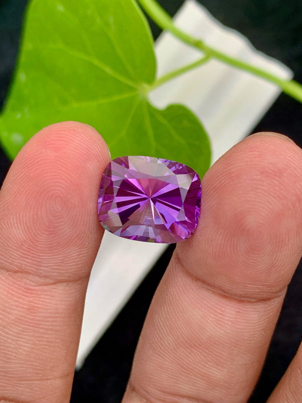 Cushion Cut Amethyst Gemstone: 9.05 CTS Royal Purple Quartz