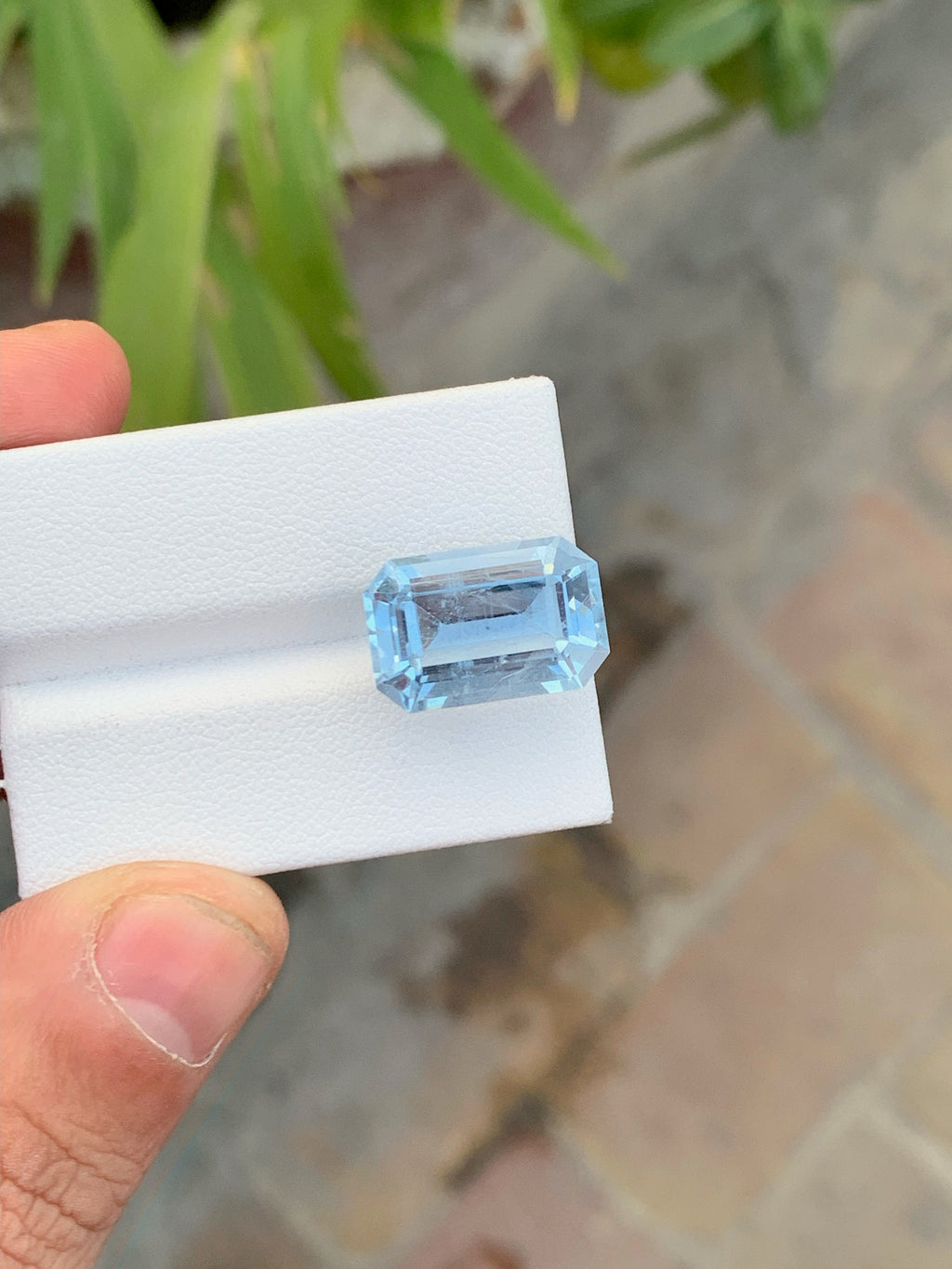 Emerald Cut Aquamarine Gemstone: Sea Blue, 10.75 CT Loose Stone