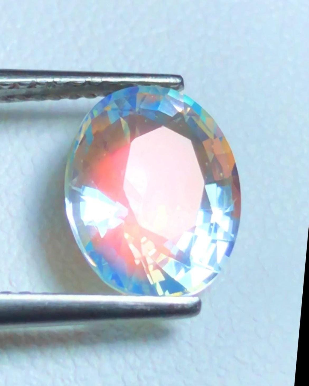 Rainbow Moonstone 2.80ct Oval Faceted Cut – Madagascar