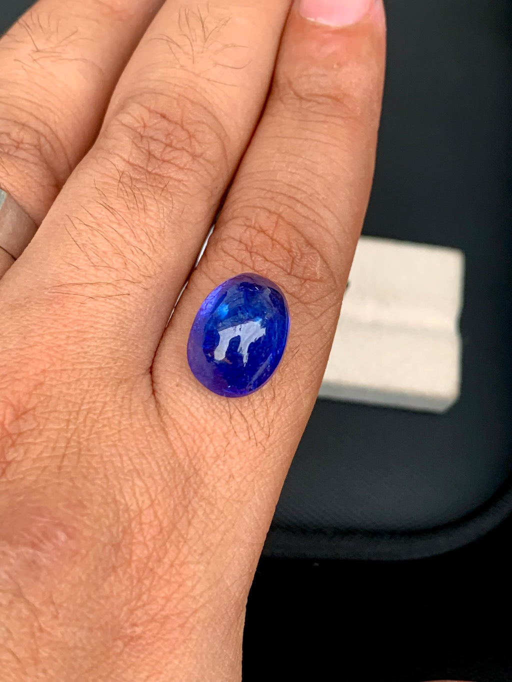 AAA Tanzanite Cabochon: Loose December Birthstone, Jewelry Making (16.40 Carat)