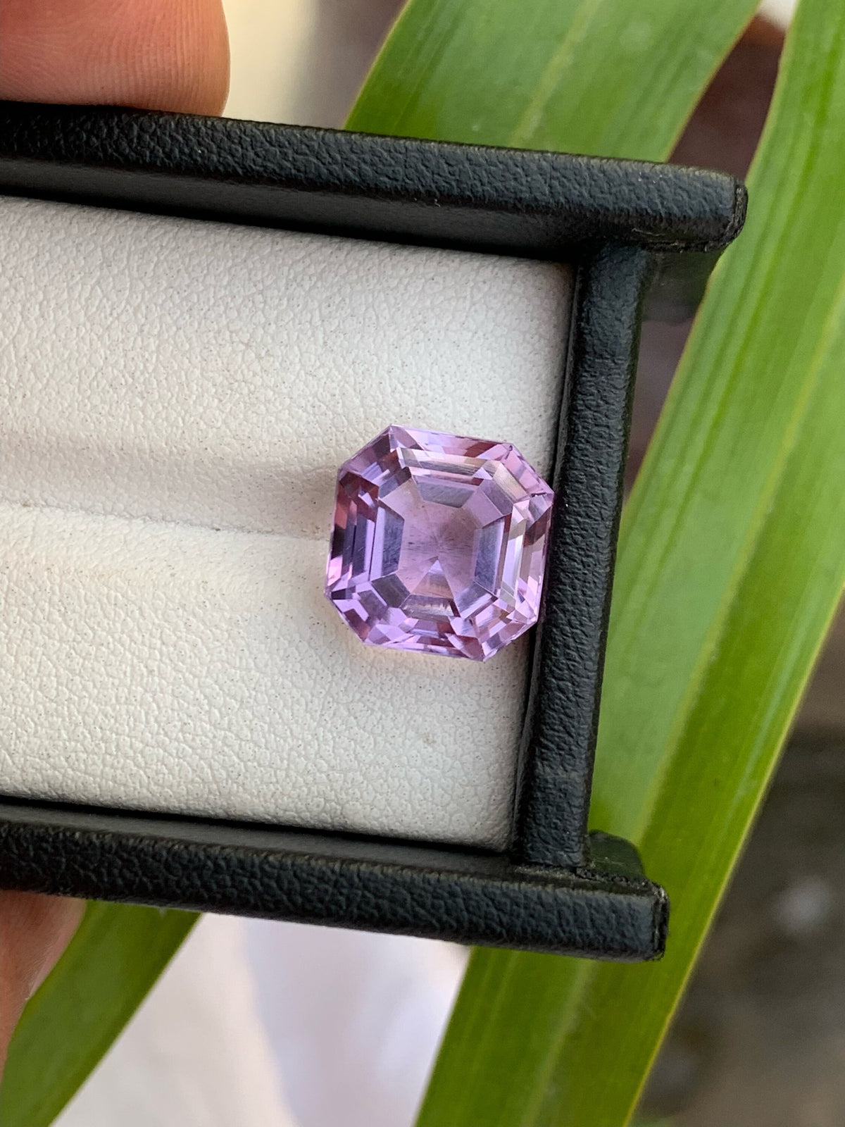 8 Carat Asscher Cut Amethyst Loose Gemstone: Natural Purple February Birthstone