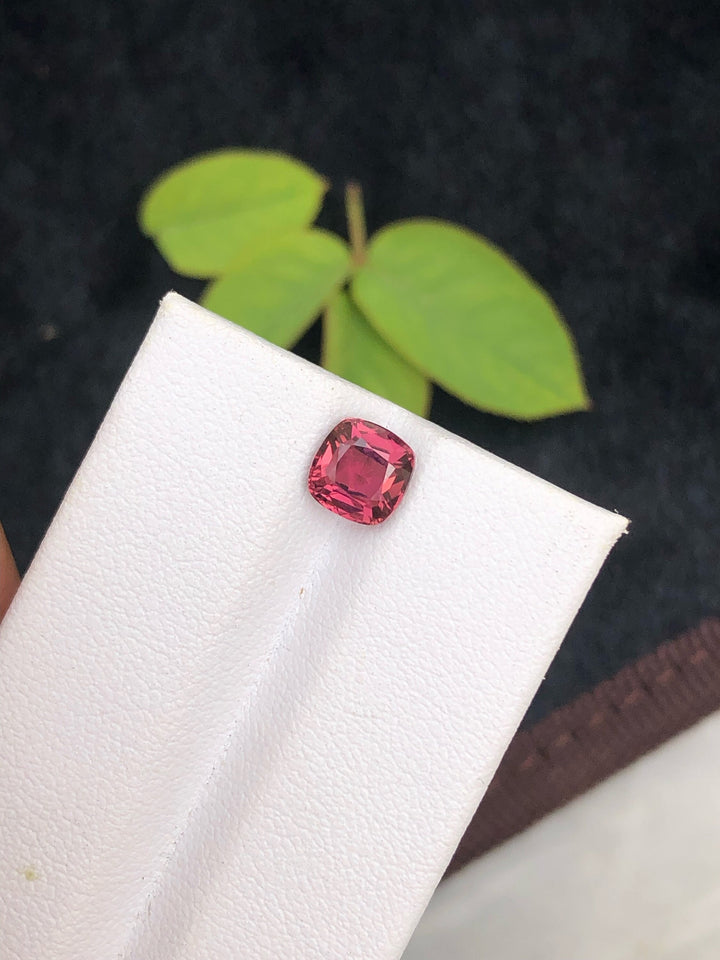 Deep Red Cushion Cut Spinel: Afghanistan Gemstone (1.20 Carat)