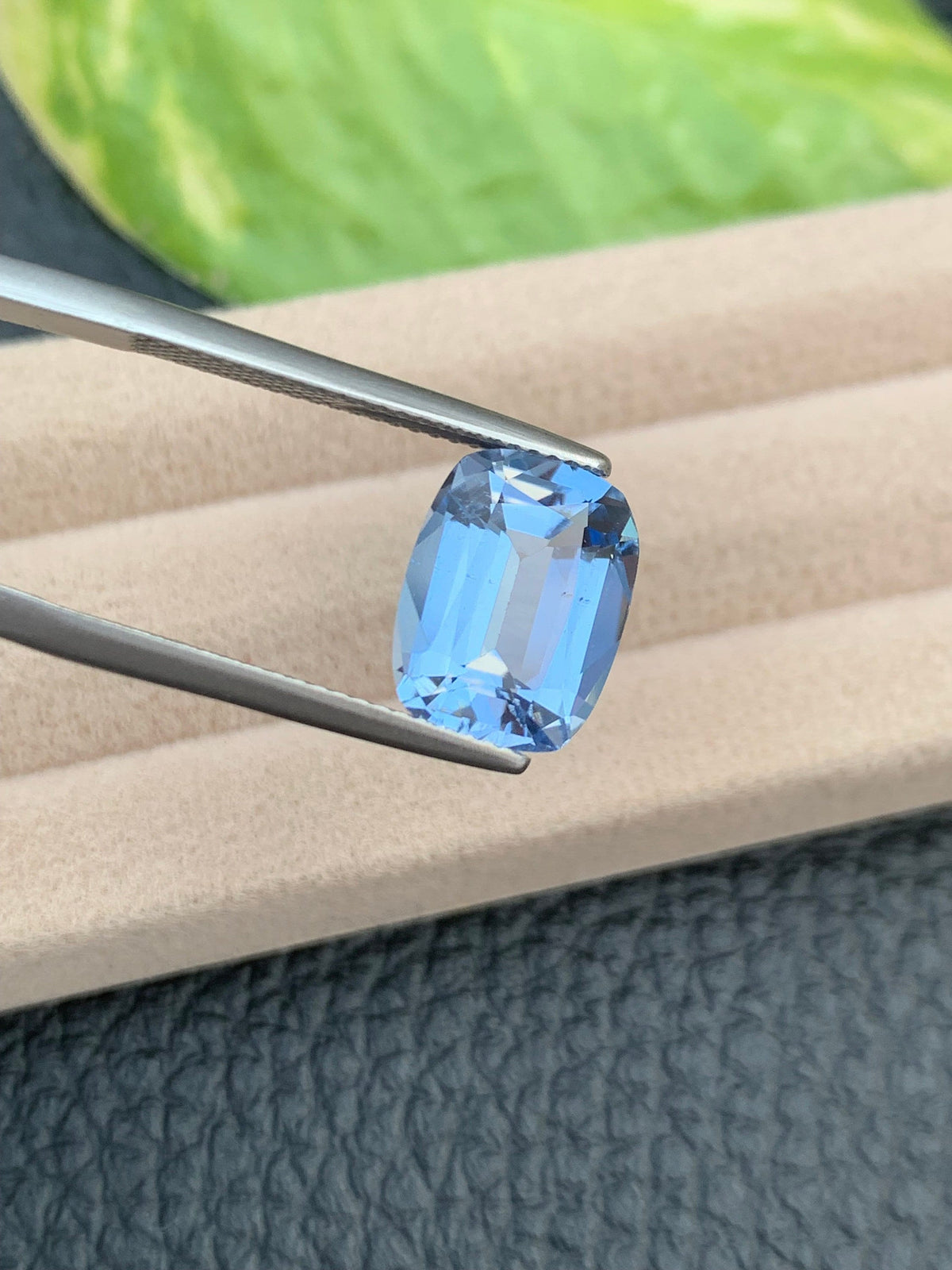 Santa Maria Aquamarine Gemstone: 4.80 CT Deep Blue Cushion Cut