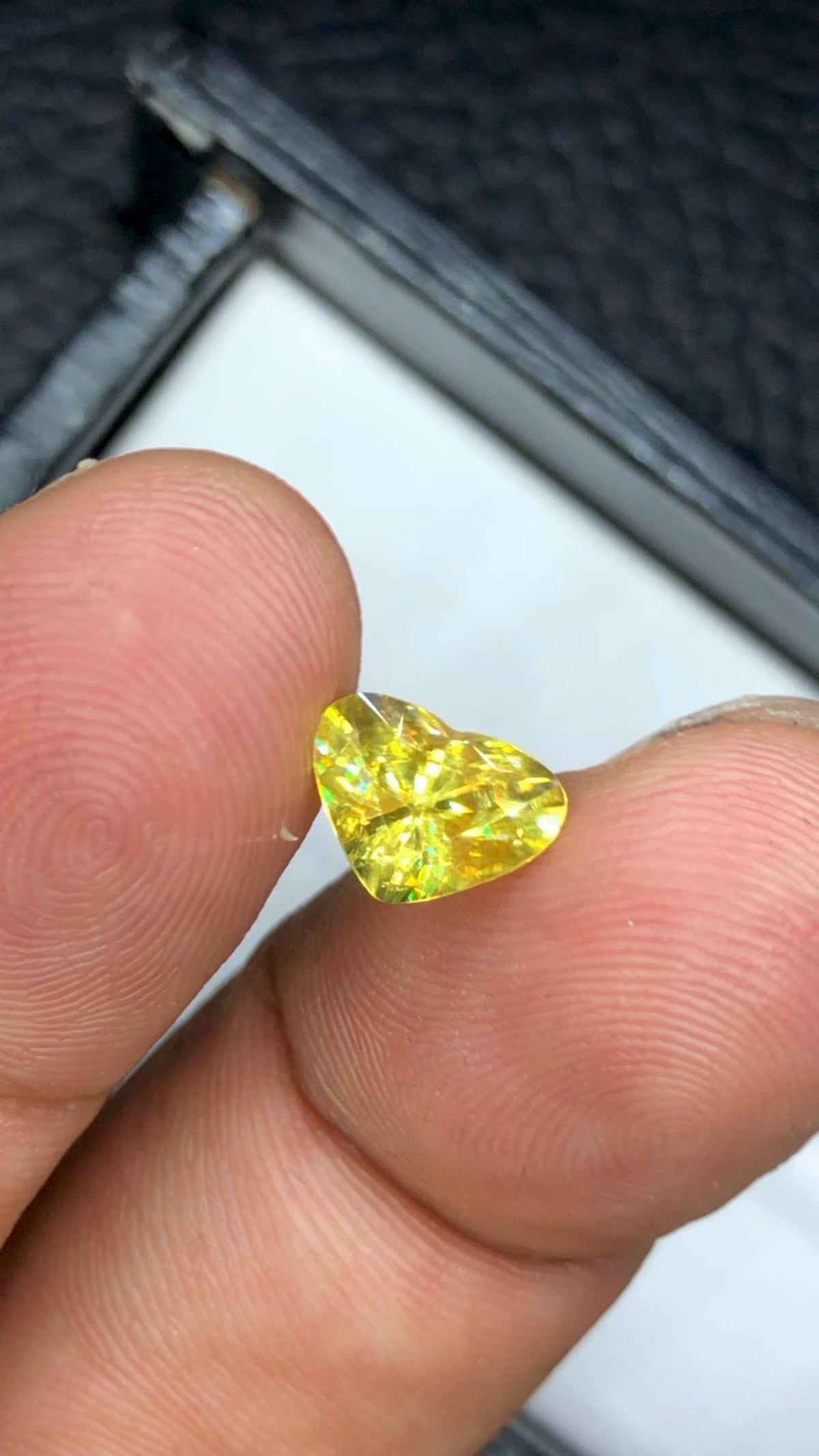 Heart Sphene Titanite Gemstone: Rare Faceted Loose Gem (1.45 CT)