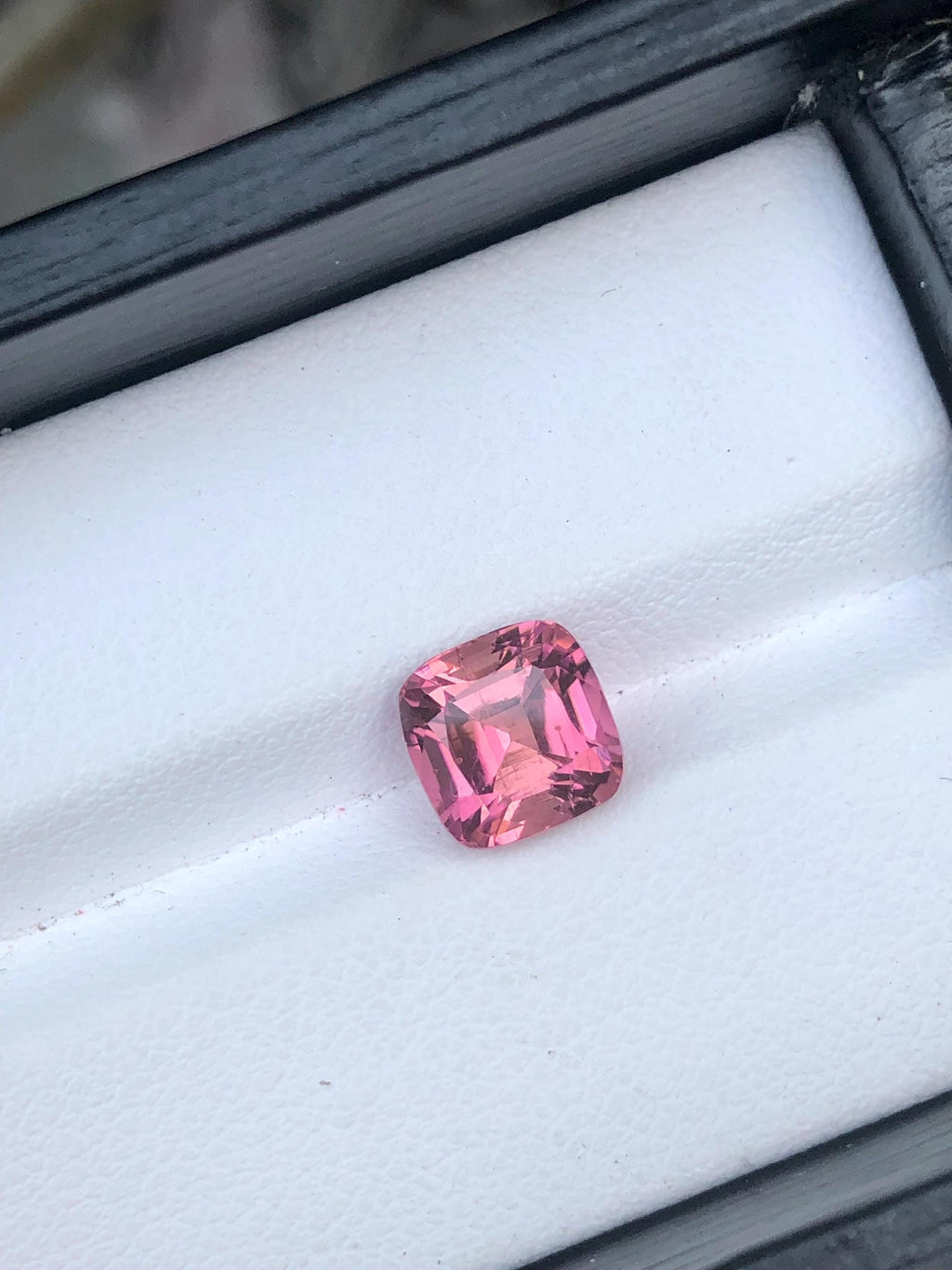 Pink Tourmaline Gemstone: 2.70 Carat Cushion Cut, October Birthstone