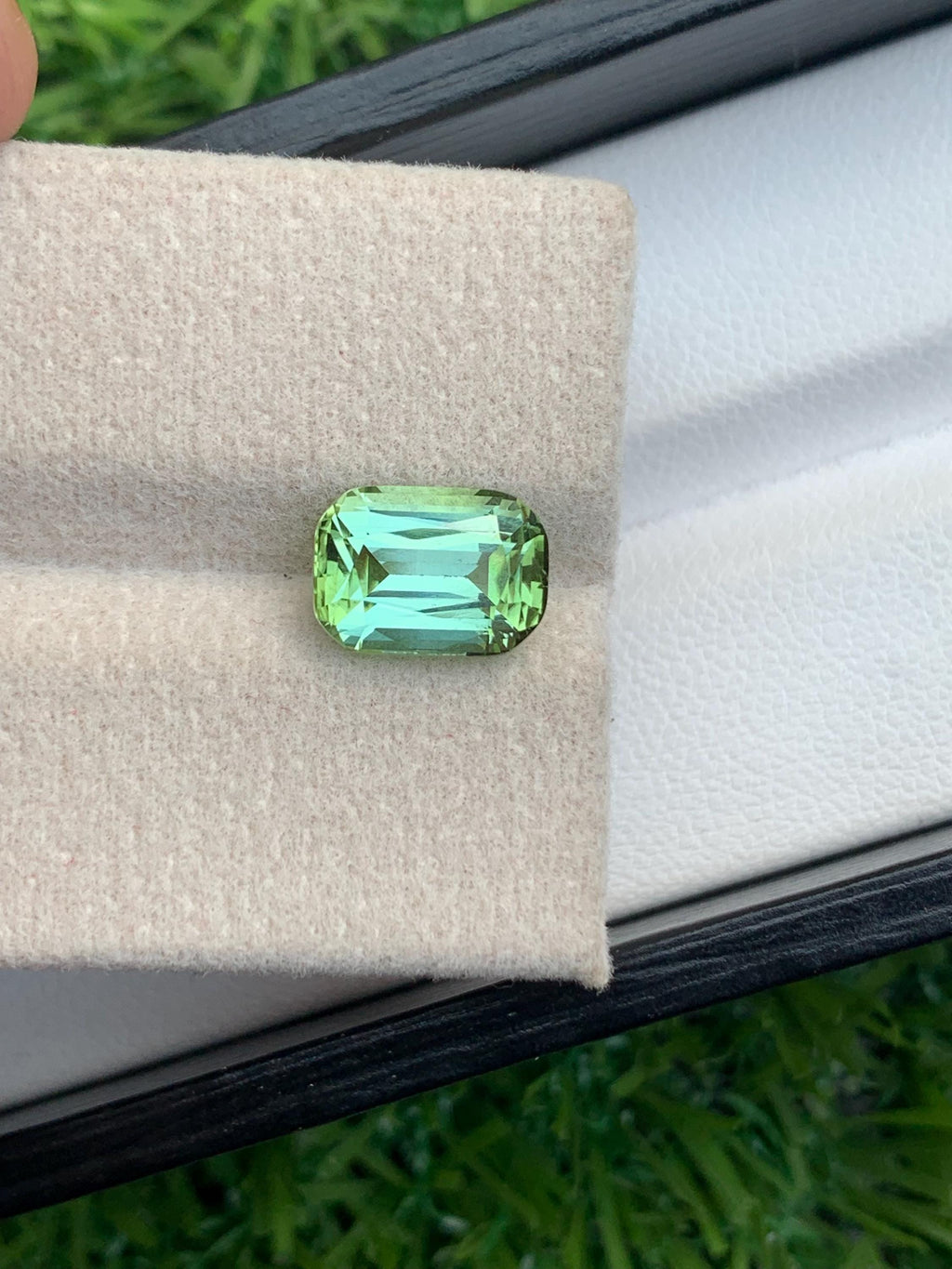 Mint Green Tourmaline Gemstone: Cushion Cut, 2.65 Carat, Afghanistan