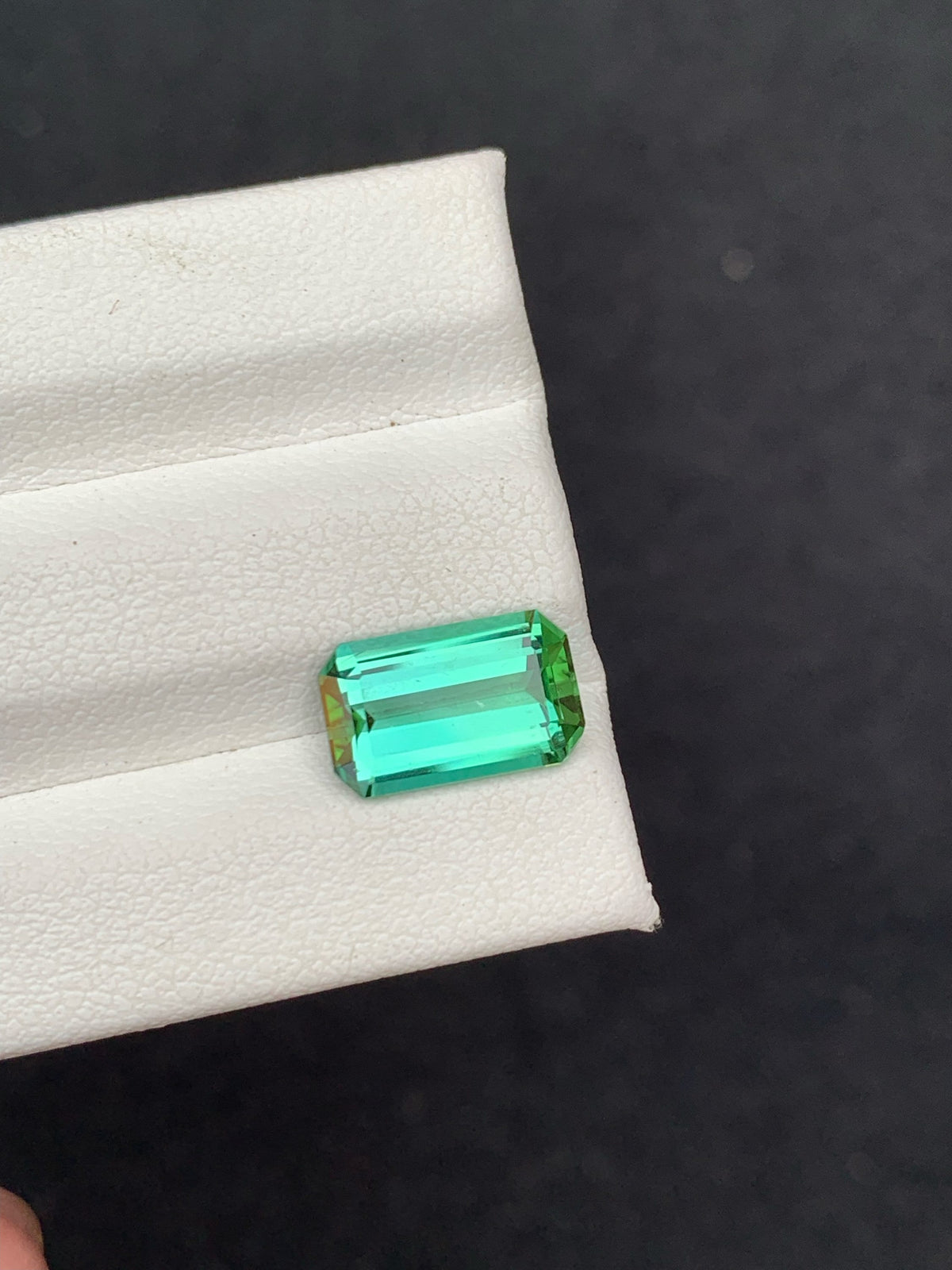 Emerald Cut Blue Green Tourmaline Gemstone: 2.25 Carat, Afghanistan Origin