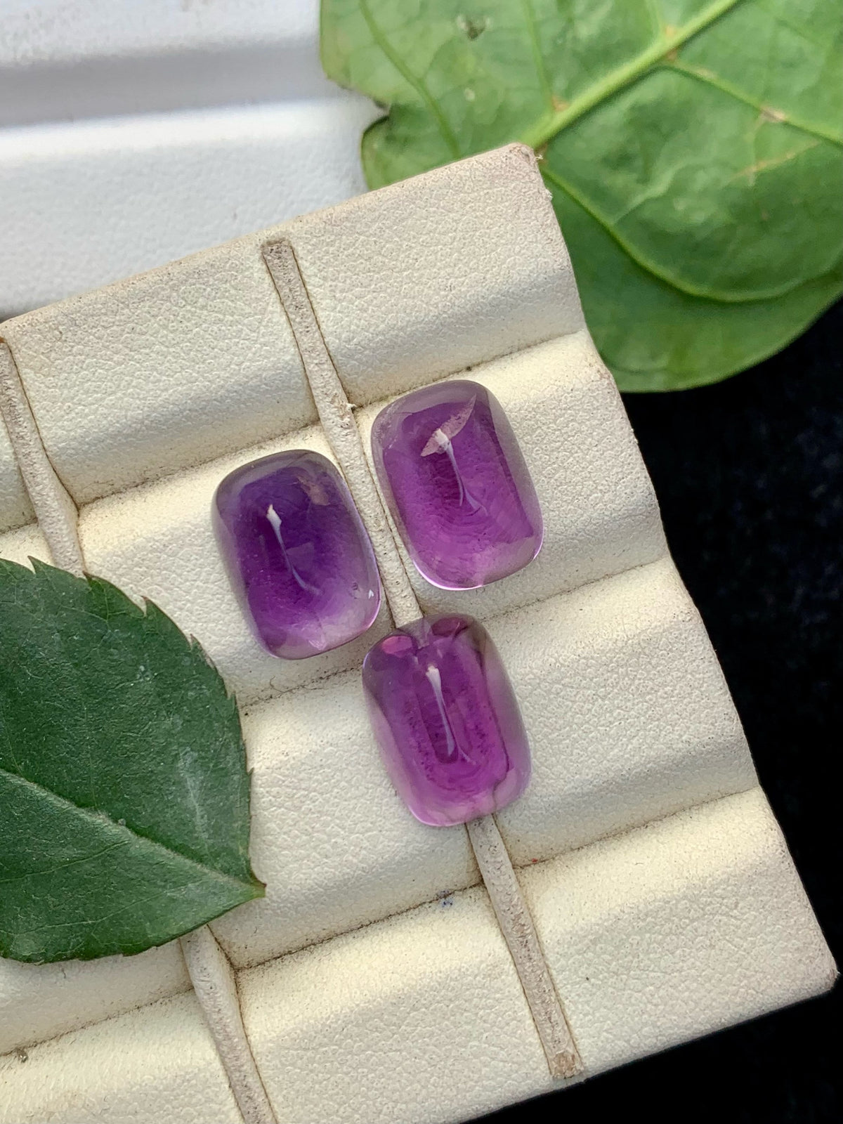 Deep Purple Amethyst Sugarloaf Cabochon Set - 17.90 Carat