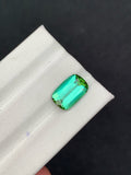 Natural Blue Green Tourmaline Gemstone: Cushion Cut, 3.50 Carat