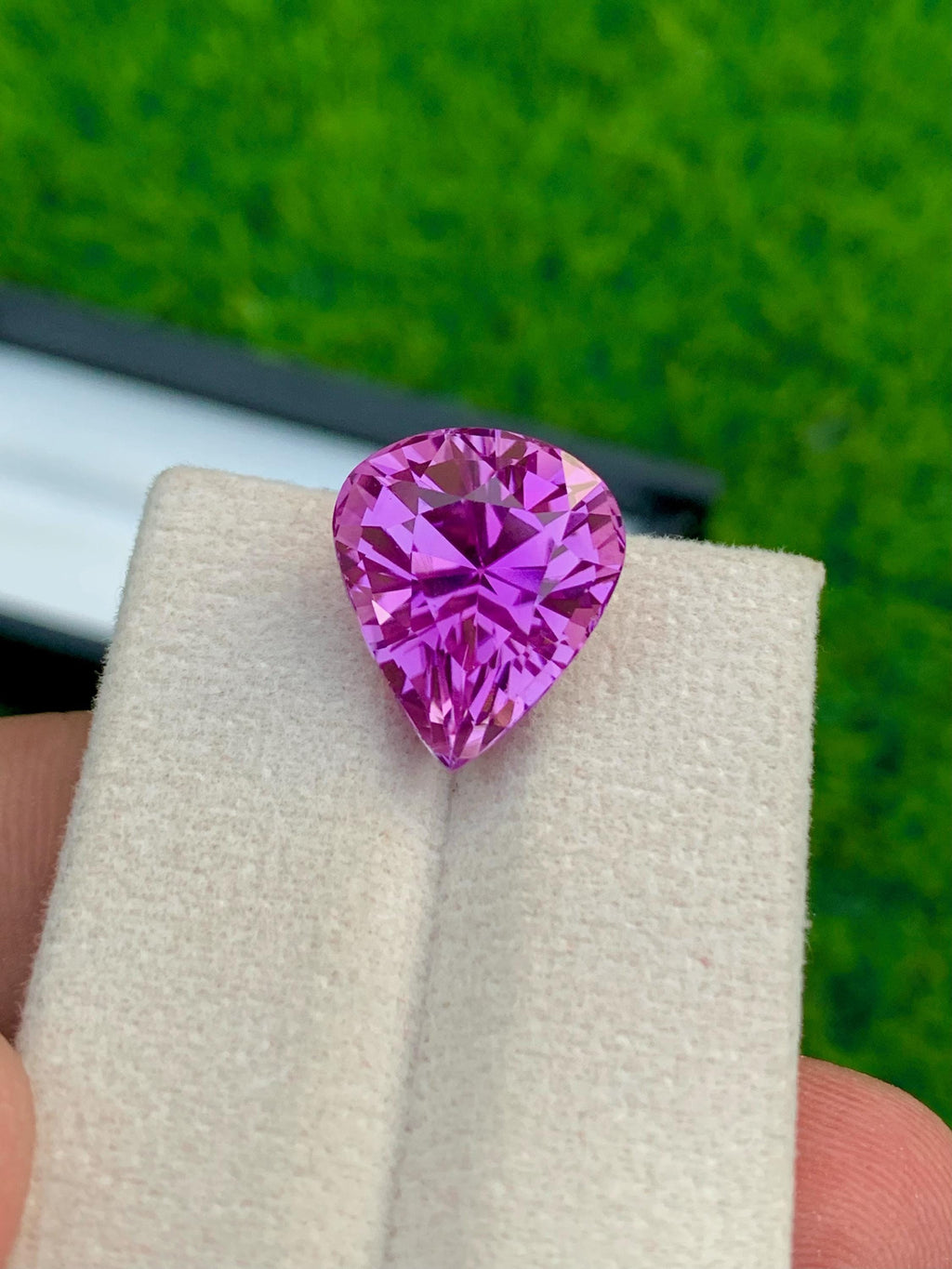 Magenta Pink Kunzite Gemstone: 12.10 CT Pear Cut October Birthstone