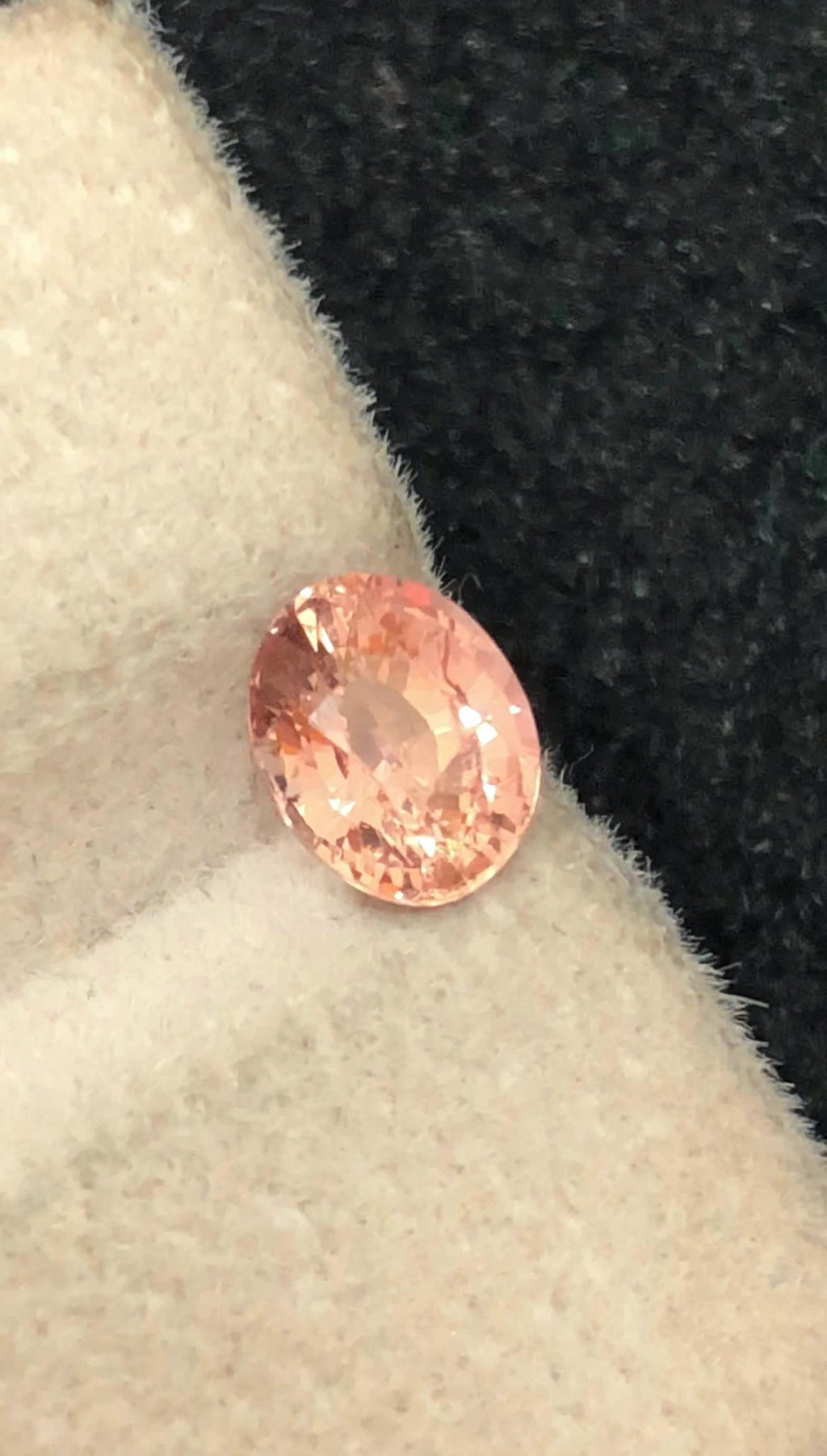 Padparadscha Sapphire 1.03 ct Oval Cut Madagascar  – Vibrant Light Orange-Pink Glow With Certificate
