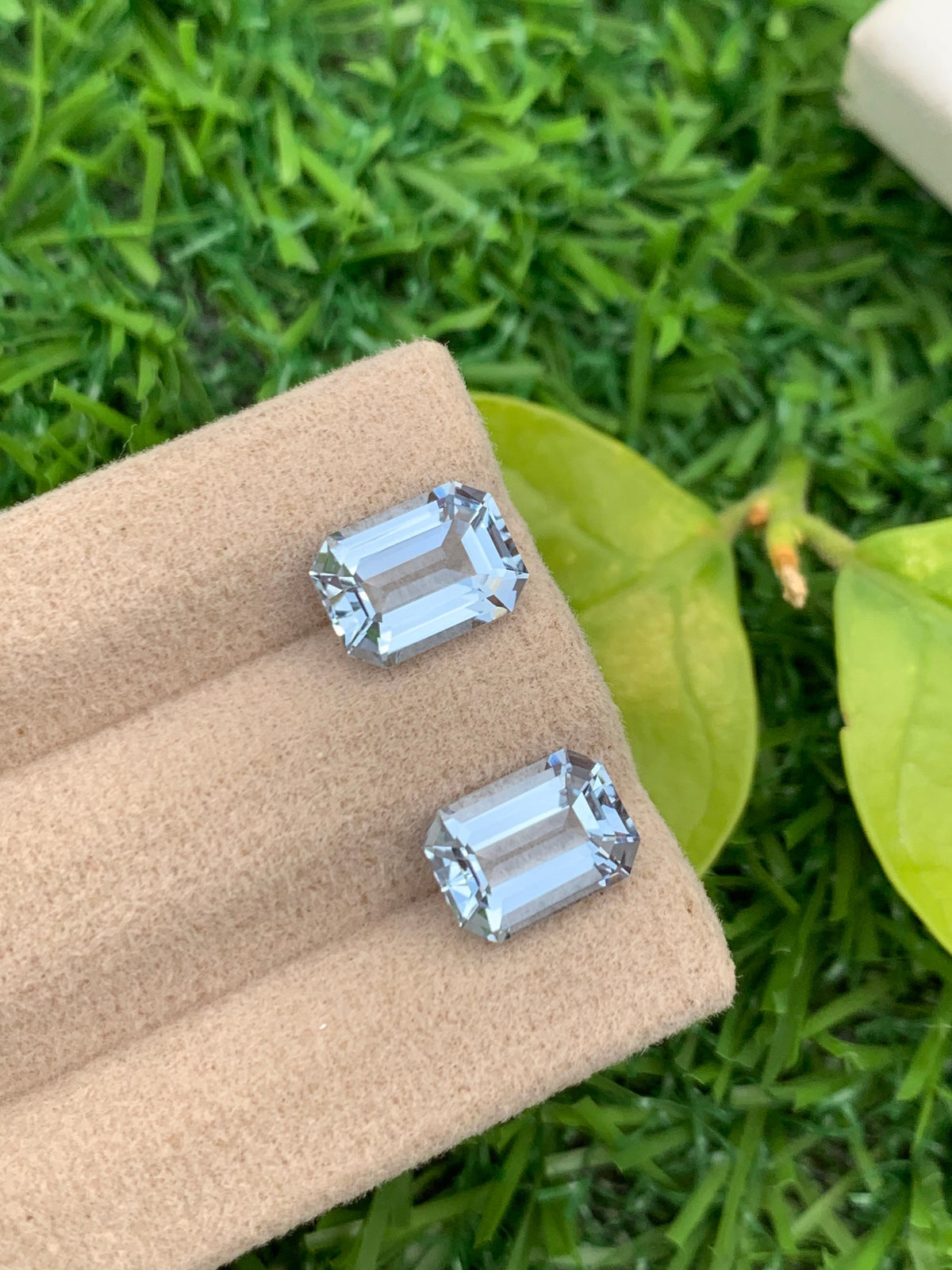 Santa Maria Blue Aquamarine Gemstone Pair: Emerald Cut, 3.30 CT