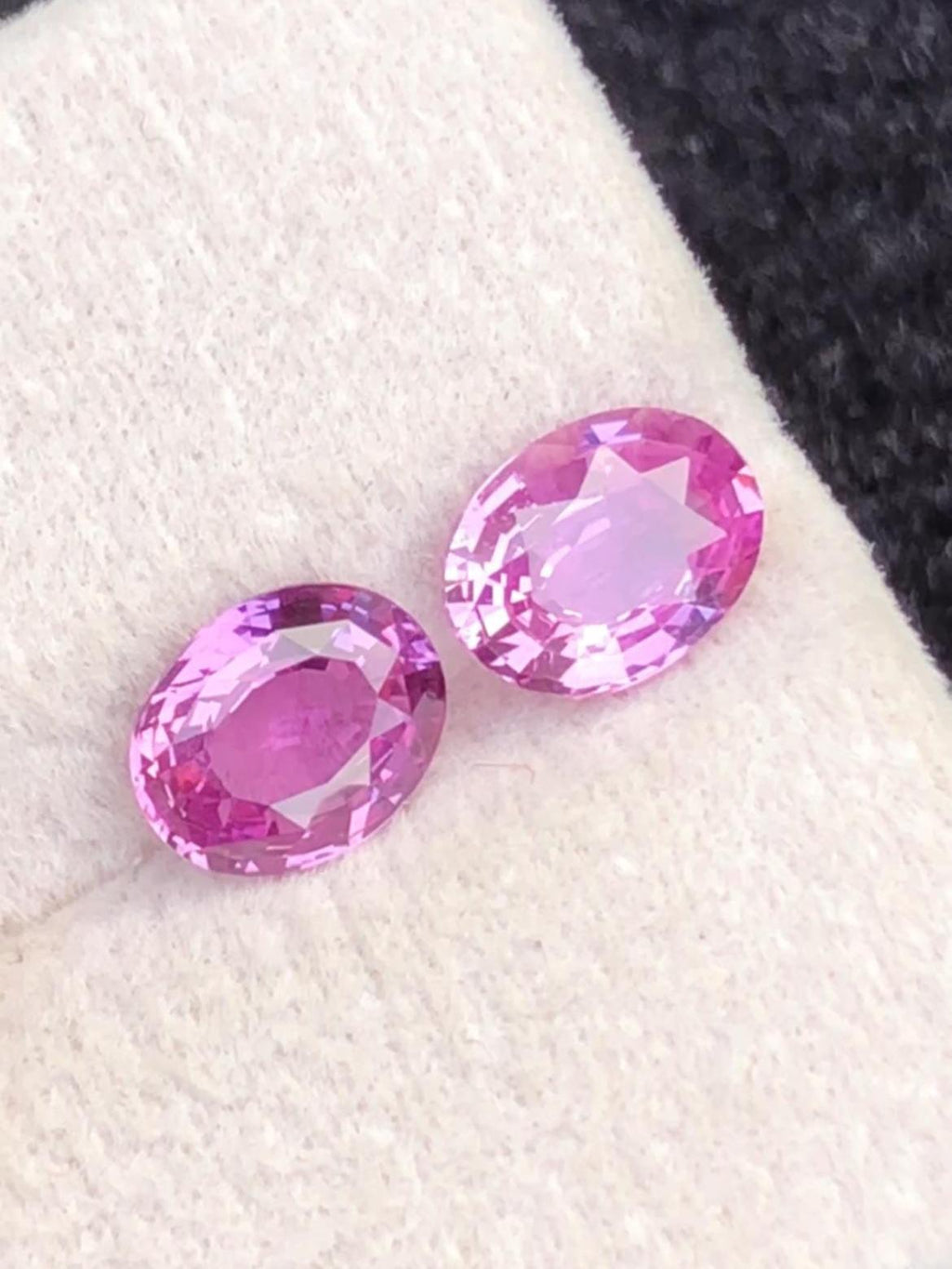 Purple Sapphire Pair  2.11 ct Oval Cut – from Madagascar With Certificate