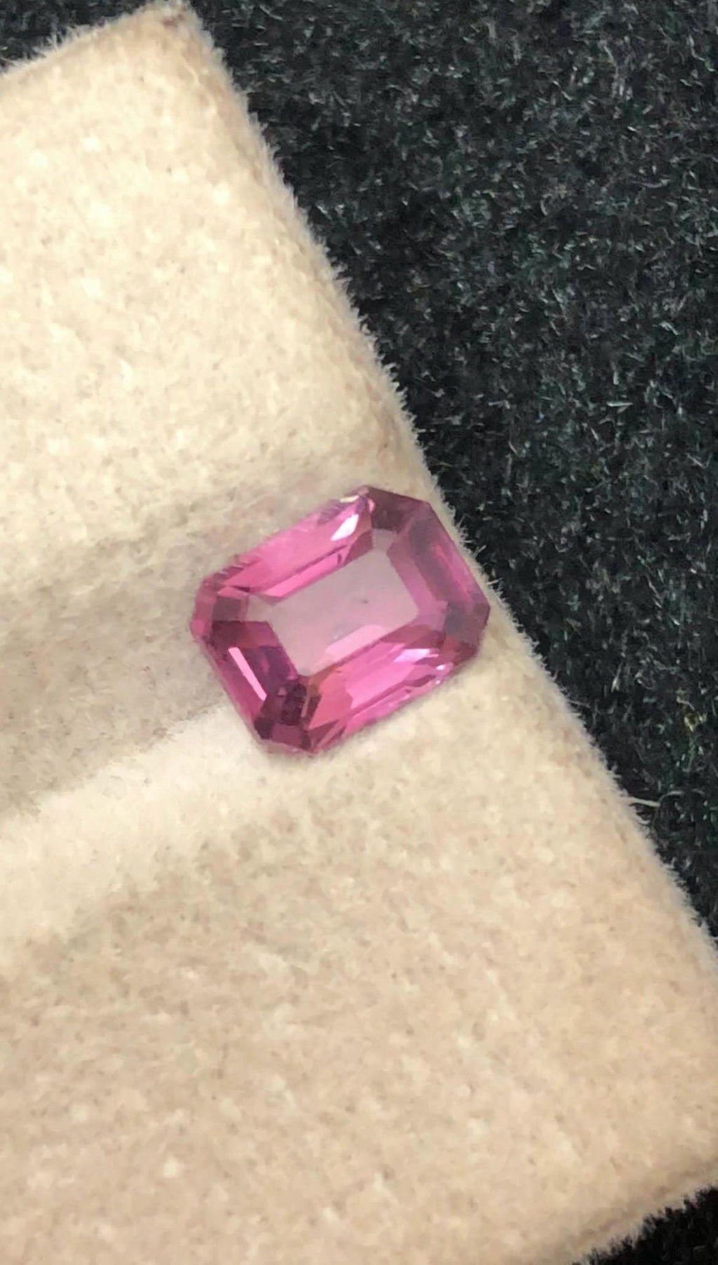 Padparadscha Sapphire 1.13 ct Emerald Cut , Madagascar — Certified Orangey-Pink