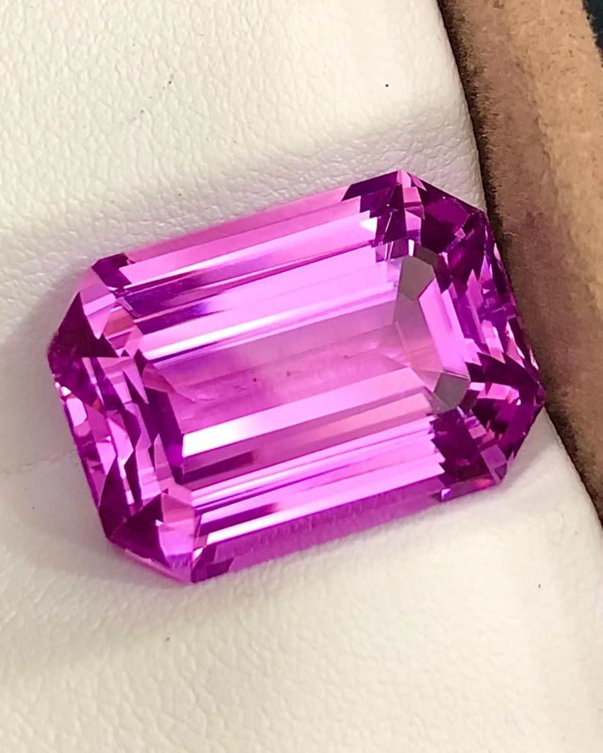 Pink Kunzite 29.60Carat Emerald Cut Loose Gemstone from Afghanistan