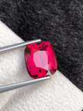 Tanga Mine Rhodolite Garnet 3.95ct Cushion Cut – Raspberry-Tone Tanzanian Gemstone