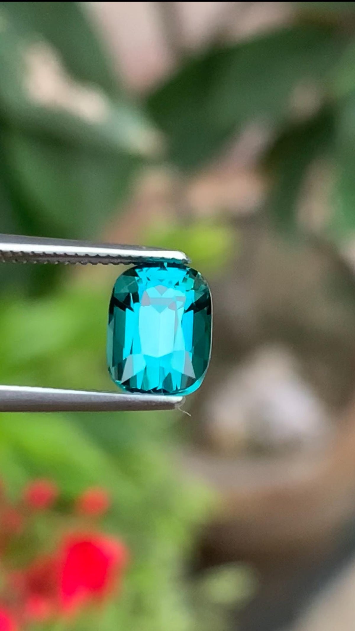 2.00 Carat Natural Lagoon Tourmaline – cushion Cut, Vivid Blue-Green, Eye-Clean, Afghanistan Origin