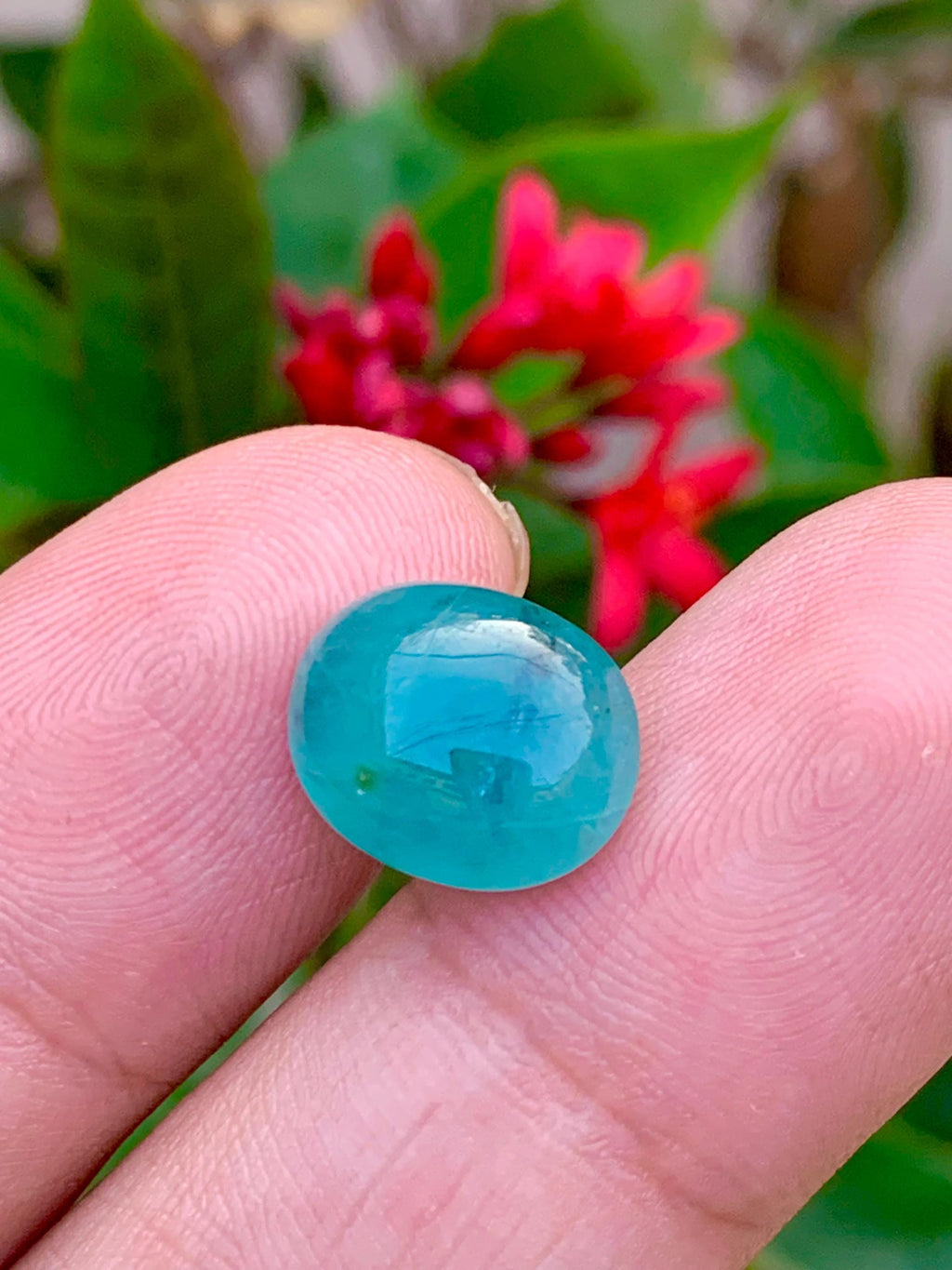 Grandidierite Cabochon: Rare Bluish-Green Gemstone from Madagascar (6.50 CT