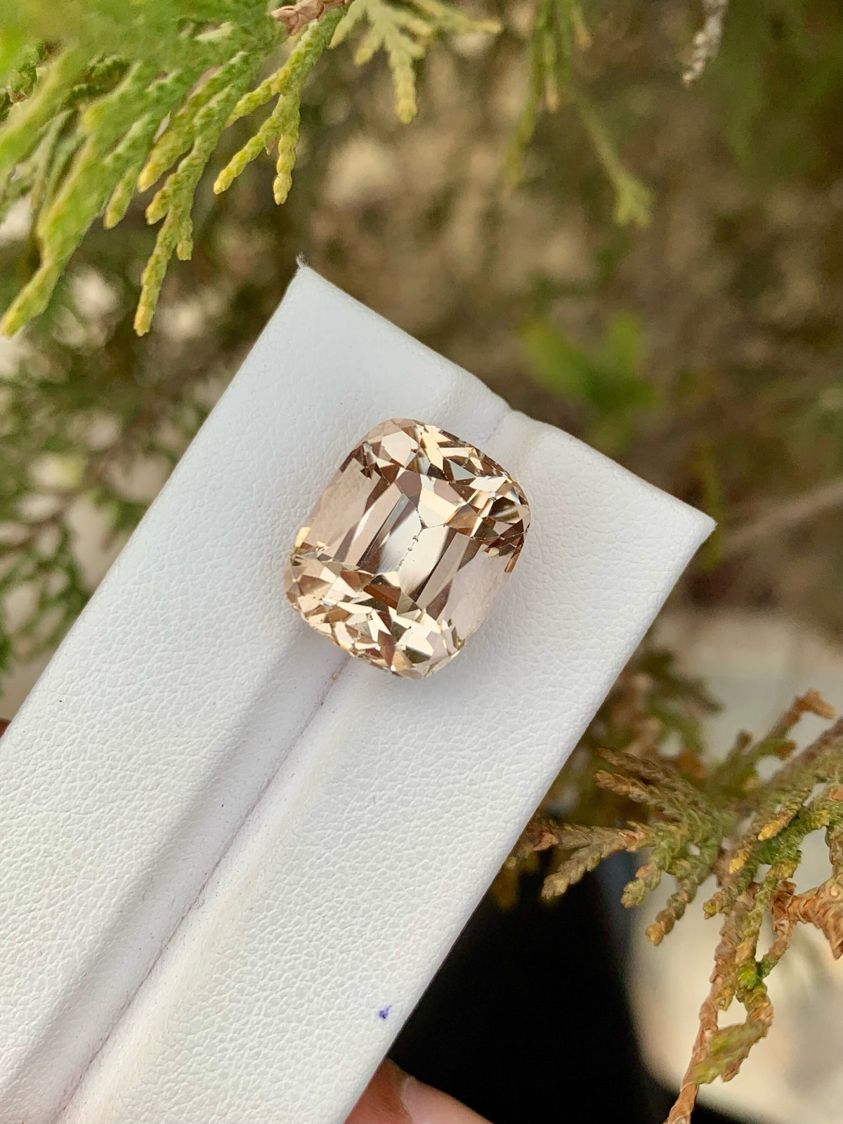 Natural Imperial Topaz Loose Gemstone: Faceted Cushion Cut, 20.05 CT