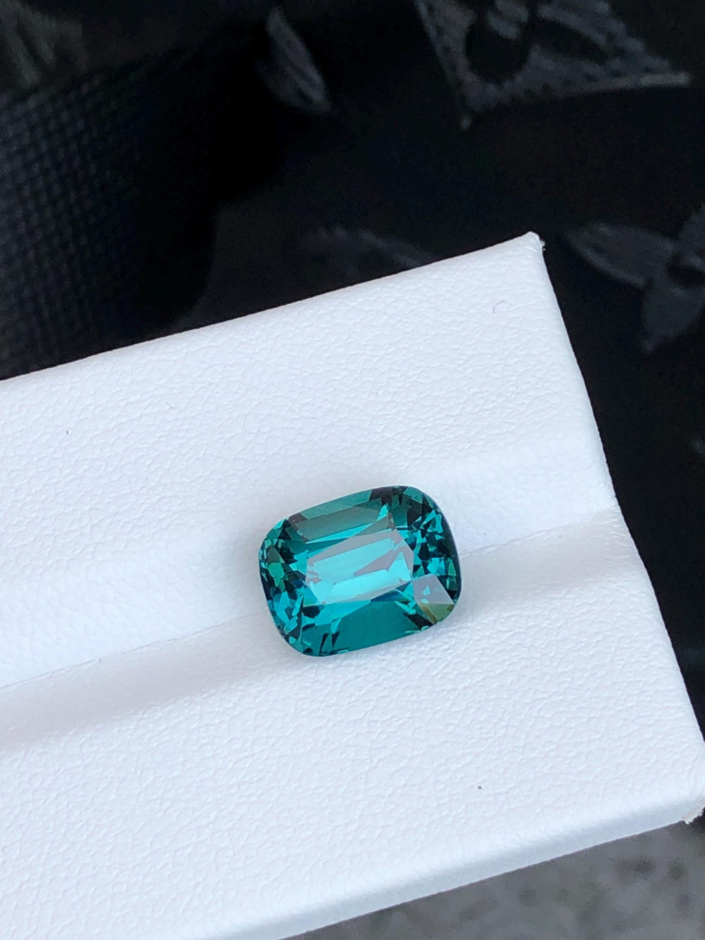 Gem Quality Lagoon Blue Tourmaline Gemstone: Cushion Cut October Birthstone, 5.20 CT