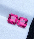 Malaya Garnet 1.50ct Pair Octagonal Radiant Cut Purple Pink Precision Matched Loose Gemstones