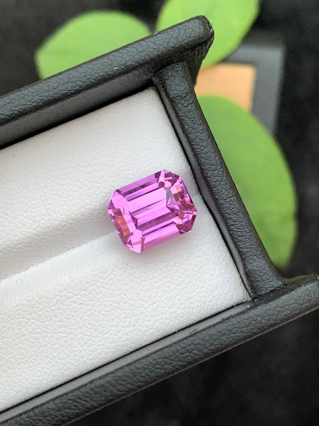 7.50 Carat Deep Pink Kunzite Gemstone: Emerald Cut, VSS Clarity