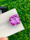 Deep Pink Kunzite Gemstone: 15.40 CT Faceted Ascher Cut Loose Stone